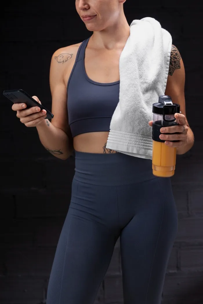 Fresh gym towels stacked and ready for members