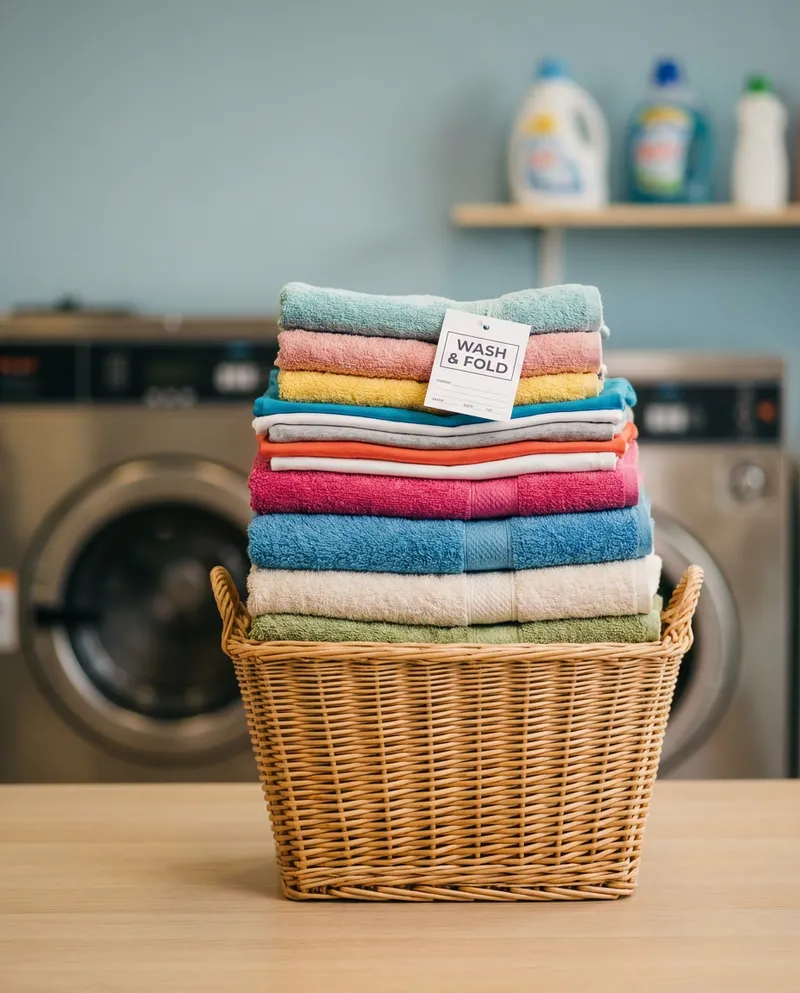 Stacks of neatly folded laundry ready to use