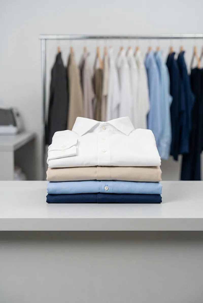 Detailed shirt finishing for cuffs and collars